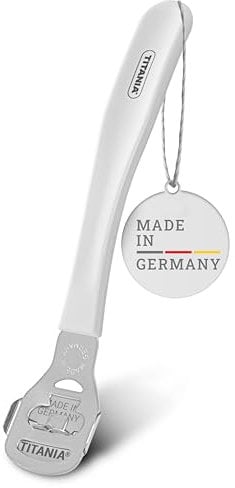 TITANIA® Hornhauthobel mit einer Klinge • Hornhautentferner mit ergonomischem Griff aus Kunststoff • Qualitäts-Hornhautschneider • Made in Germany • Hornhaut-Hobel