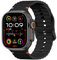 Sport Strap Compatible with Apple Watch Straps 44mm 45mm 46mm 49mm 42mm 41mm 40mm 38mm for Women Men,Waterproof Soft Silicone Band for iWatch Strap Series 10 9 8 7 6 5 4 3 2 1 SE Ultra - Black