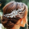 Atigy Kristall Hochzeit Haarkamm Opal Braut Haarteile Strass Haarschmuck für Damen (Silber)