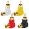 KUOQIY 4 PCS 90 Degree RCA Adapter, Gold-Plated Right Angle RCA Male to Female-Adapter, for Stereo Audio Connection, Red/Black/White/Yellow