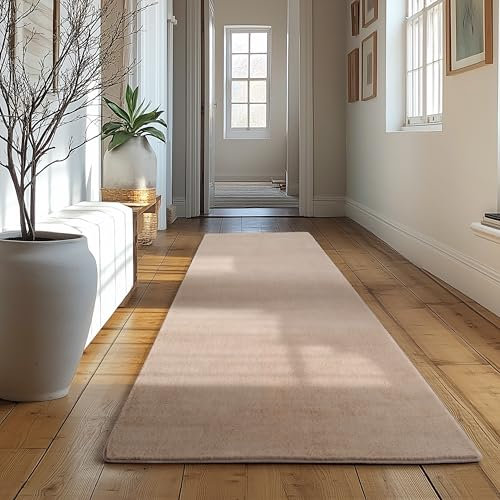 SIMPEX Kurzflor Teppich Wohnzimmer 80x250cm Rechteckig, Läufer, rutschfest & Waschbar, Weich und Modern, Einfarbiges Design für Wohnzimmer, Schlafzimmer, Küche & Kinderzimmer