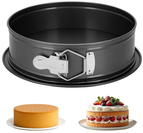GeekLeaf Cake Tin for Baking, Round Springform Cake Tin, 8 Inch, 20×6.5 cm | Springform Cake Tin for Cheesecake, Non-Stick Cheesecake Pan with Loose Bottom for Restaurants, Home and Kitchen, 8 Inch