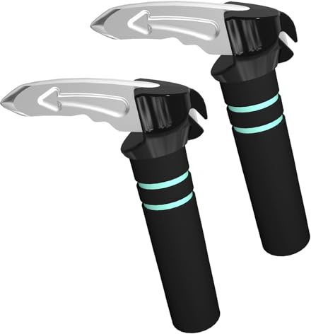 SLIPEXSAFE 3 in 1 Car Door Handle for Elderly, Car Assist Support Handle for Disabled Multifunction Car Door Latch Bar for Seniors & Handicapped (Blue-2 Pack)