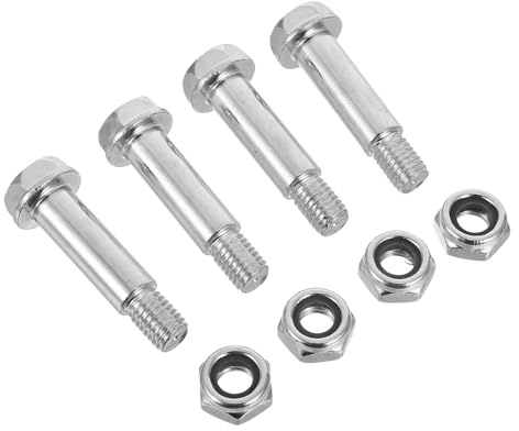 SEWACC 4pcs 12mm Oil-Free Silent Air Compressor Parts Wheel Bolt Nut Set with Caster Screws for Secure Assembly and Mobility Accessories Kit