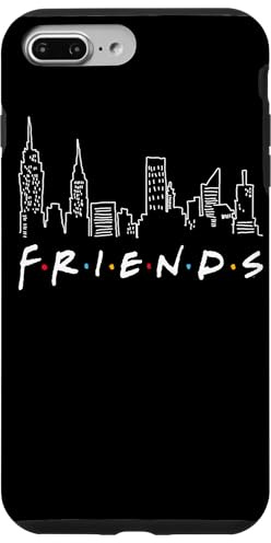 Friends TV Show Skyline Logo NYC Vintage des années 90 Fan Sitcom Nerd Coque pour iPhone 7 Plus/8 Plus