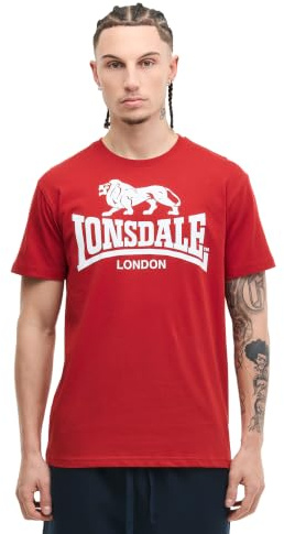 Lonsdale Herren-T-Shirt, Normale Passform mit Rundhalsausschnitt | Straßenbekleidung T-Shirt,lässiges T-Shirt aus weicher,gekämmter Baumwolle,leichtes & bequemes T-Shirt für Sport & den Alltag