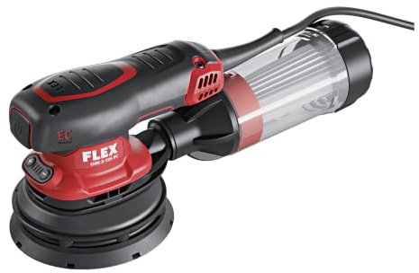 Flex Exzenterschleifer ORE 2-125 EC (Exzenterschleifer mit Drehzahlregelung, 125 mm, mit Klett-Schleifteller und PES-Microfilterpatrone, 230 V Schleifer, ergonomisch, Profi-Delta-Schleifer) 532018