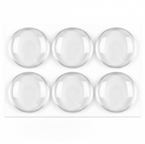 6Pcs Thickened Clear Silicone Door Stopper Wall Protector | Self Adhesive Door Handle Bumper Pads, Washable and Reusable Quiet Shock Absorbent Shield for Fridge, Cabinets, Headboards
