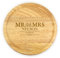 Personalised Engraved Mr & Mrs Round Wooden Chopping Board - Anniversary, Wedding Gift Bride Groom