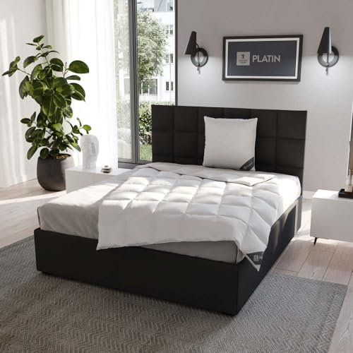 Spessarttraum Bettdecke Platin, 240x220cm, Gänsedaunenbettdecke, 100% Gänsedaunen, Made in Germany, Oekotex, Nomite, Allergiker geeignet