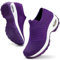 HKR Basket San Lacet Femme Chaussures de Marche Mode et Sport Travail Tennis Confortable Chic Orthopédique Femme Ultra LéGèRe Fitness Campus Slip on Enfiler Sneaker Violet 40