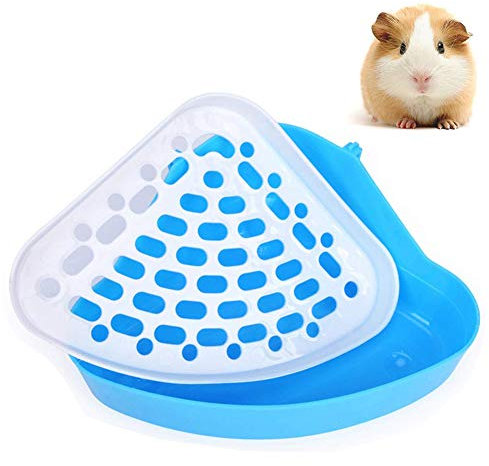 Bebester Toilettes pour Animaux domestiques, bac à litière d'angle pour Petit Animal Hamster, Chinchilla, Cochon d'Inde, Furet