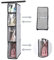 HomeFairy Organizador con gancho para armario, 4-Shelf, 4 fundas de polvo, ideal para bolsos, accesorios, suéteres (gris)