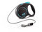 flexi® Black Design XS Seil 3 m schwarz/blau, Roll-Leine für Hunde bis 8 kg