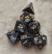 Polyedrische Würfel,7pcs DND Würfel Set Layered Polyhedral D & D Würfel für Dungeons and Dragons RPG MTG Tischspiele（Schwarz