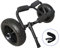 JOIERW Kayak Cart, SUP Canoe Dolly Cart, Aluminum Transport Trolley for Float Mats Jon Boat with Airless Beach Wheels - Black