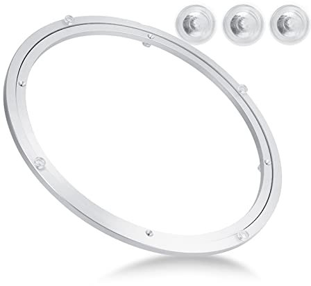 WORDFUN Kugellager Die Lager Drehteller 360°Drehbare Drehteller Aus Aluminiumlegierung Keine Notwendigkeit Zu Installieren ， Für Restaurant Kuchen Dekorationen TV-Rack