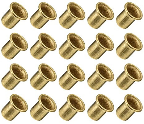 METALLIXITY Pasante Agujero Remache (5x6mm) 100uds, Cobre Hueco Remache Tuercas - para PCB Tableros, Cobre Tono
