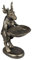 formano Hirsch mit Tablett stehend Kunststein bronzefarbener Oberfläche