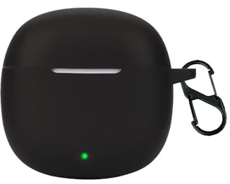 TIMEYUE Case for Honor Earbuds X6, [Shockproof] Soft Silicone Full-Body Protection Case with D Shape Clip, Compatible with Honor Earbuds X6 [Anti-fingerprint]-Black