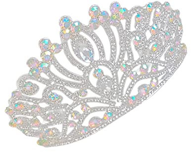 Beatifufu Braut Dekorative Krone Strass Kristall Hochzeit Krone Kopfbedeckung Für Frauen Mädchen