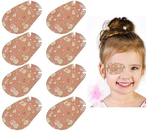 Patchs pour les Yeux pour Enfants, 20 Pièces, Patch pour les Yeux pour Enfants, Patch de Blocage des Yeux Unique, Bandage D'entraînement Oculaire, Tampon Respirant Doux pour la