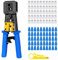 Greluma kit de sertissage ethernet rj45, kit de sertissage cat5 cat5e cat6 avec 50 connecteurs cat6, 50 couvercles, dénudeur