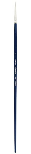 Silver Brush Limited Bristlon Round Oil and Acrylic Paintbrush, Size 1 | Long Handle, Stiff Fine Point Synthetic Bristle, Lightly Textured Strokes, Maximum Paint Absorbency, Easel Painting
