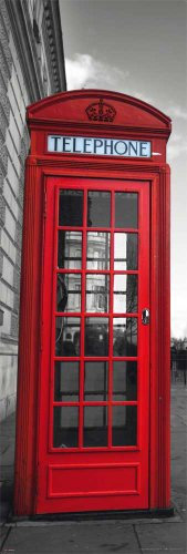 empireposter London - Red Phoneboxes - Rote Telefonzellen Städte Slim-Poster Druck - Grösse 30,5x91,5 cm