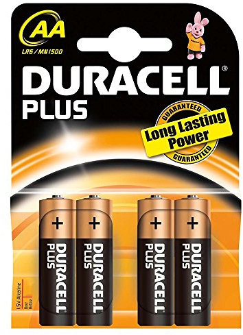 Duracell 089027 Alkaline-Batterie (AA), 1,5 V, 4 Stück