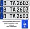 TA TradeArea 3 DIN-zertifizierte Kfz-Kennzeichen in der Standard-Größe 520x110 mm passend für alle Deutschen Fahrzeuge und Fahrradträger (3 Kennzeichen)