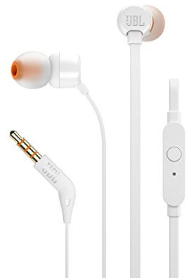 JBL T160 Tune Écouteurs Intra-Auriculaires sans Fil avec Micro Blanc