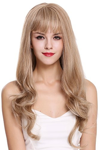 WIG ME UP - H950D-27/613A Perücke Damenperücke lang Pony glatt gewellte Spitzen Blond Mix