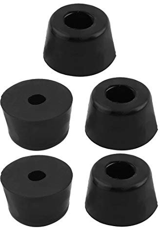 sourcing map 5pcs Rubber Feet Bumper Furniture Amplifier Speaker Cutting Board Floor Protector Leg Pads, D16x13xH10mm