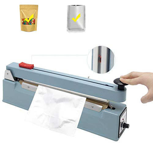 Hanchen Termosigillatrice con Taglierina 300mm Sigillatrice a Caldo con Lama Commerciale 400W Sigillatore di Sacchetti per Sacchetti di Plastica Sacchetti di Carta Kraft