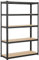 Yaheetech Scaffale/Scaffalatura Metallo per Garage Magazzino 180 x 120 x 45 cm a 5 Ripiani Portata Fino a 875 KG Nero in Acciaio con Legno MDF