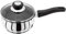 Judge Vista Stainless Steel Non-Stick Medium Saucepan 16cm 1L, Shatterproof Vented Glass Lid, Induction Ready, Oven Safe, 25 Year Guarantee