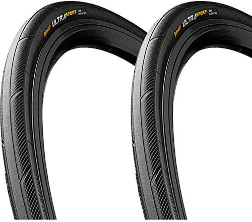 2xContinental Ultra Sport 3 E25 Falt 28x1,1 28-622 700x28C Reifen+Flicken