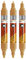 Molotow One4All Lot de 3 marqueurs acryliques Twin (épaisseur de trait 1,5 mm et 4 mm, très couvrante et permanent) Couleur 108 ocre clair
