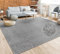 Paco Home Teppich Wohnzimmer Schlafzimmer Esszimmer Kurzflor Moderne Optik Einfarbig Pastell, Grösse:160 cm Quadrat, Farbe:Anthrazit