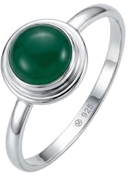 mantraroma Silberring Damen 925 Sterling Silber – runder Edelstein Ring Ø 6 mm, schlichter minimalistischer Damenschmuck modern elegant, Geschenk für Frauen