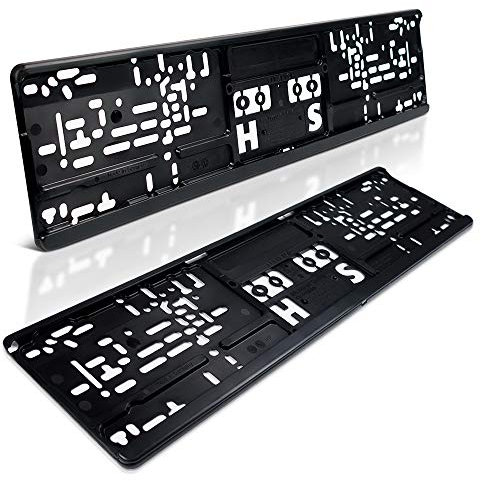 schildEVO 2 Kennzeichenhalter dezent | Flexi TOP | schmaler Rahmen schwarz | Nummernschildhalter | Auto PKW Kfz | Nummernschilder | DHL-Versand