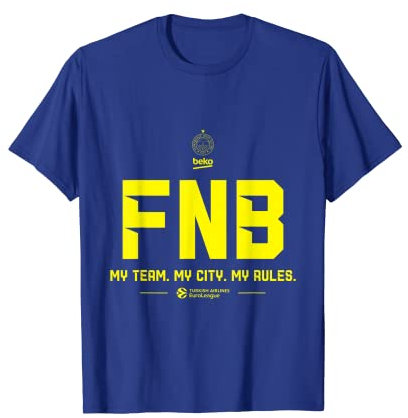 Euroleague - Herren T-Shirt Fenerbahce Beko Istanbul (Blau, S)