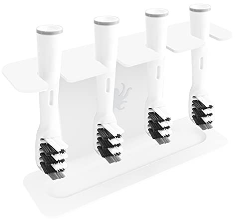 OCTOPODIS- Porta testine per spazzolino Elettrico, Supporto in Acciaio Inox per Teste dello spazzolino da Denti Elettrico, Compatibile con Oralb, Oral b iO, SoniCare, Waterpik, Fairywill, Adesivo
