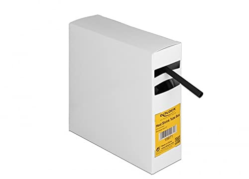Delock Schrumpfschlauch Box, Schrumpfungsrate 3:1, 5 m x 6,4 mm schwarz