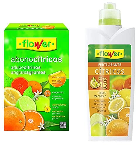 Flower 10559 10559-Abono Cítricos, 2 Kg, 20.4X7.5X31 Cm + 10731 10731-Abono líquido cítricos, 1000 ml, 10.5x6.2x28.5 cm