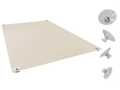 Home-Vision® Dachfensterrollo Verdunkelungsrollo Velux-kompatibel ohne Bohren mit Saugnäpfen Lichtundurchlässig Thermorollo Thermo-Rollo für Dachfensterr (Creme, P08-76cm x 115cm)
