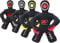 DAAN MMA Grappling Dummy Judo Punching Bag Dummy BJJ Wrestling Dummy Sitzposition Brazilian JIU Jitsu Submission Selbstverteidigung Training Wrestling Canvas Dummyungefüllt (Schwarz/Grau, 150 cm)