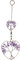 Nupuyai Herzform Lebensbaum Kristall Hänger Deko, Amethyst Stein Herz Traumfänger Fensterdeko Wandbehang Ornament für Wohnzimmer, Balkon, Garten, Auto