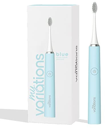 My Variations ® - Brosse à Dents Électrique - Technologie Sonique - 1 Mois d'Autonomie - 5 Modes de Brossage - Minuteur de 2 Min Intégré - Recommandé par les Dentistes - Chargement USB-C - Bleue